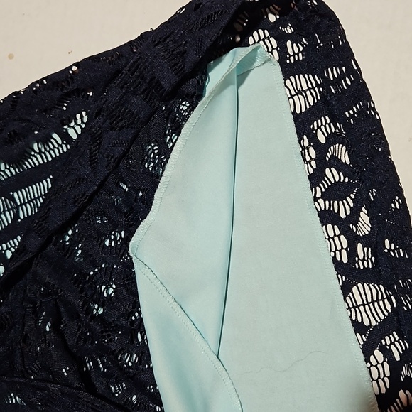 Covington | Blue and Aqua  Lace A-line Dress - Picture 10 of 10